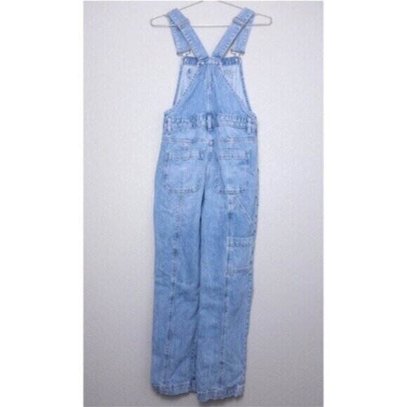 DL1961 Emilie Denim Overall S Lt Seaglass Vintage Cargo Cropped Tapered - Picture 12 of 16